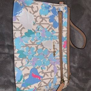 Calvin Klein Large Leather Wristlet